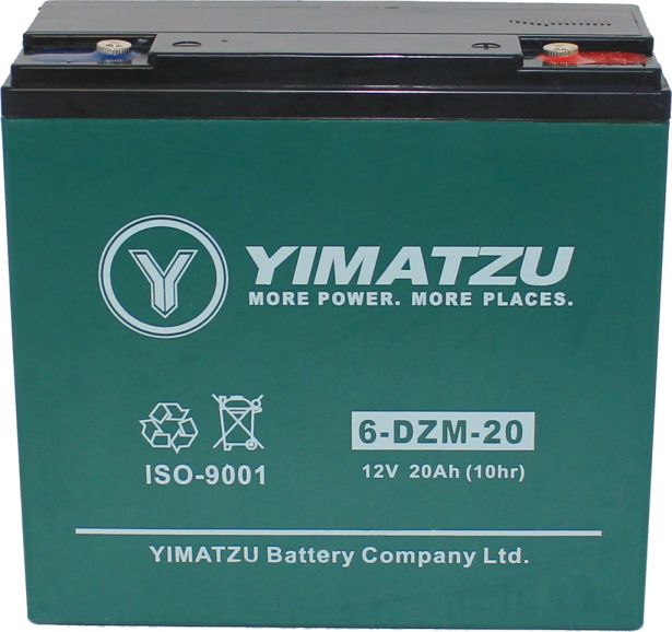 Battery - EV12200 / 6-DZM-20 / 6-FM-20, AGM, 12V 20Ah, Yimatzu - 10A3060 - PBC29F1