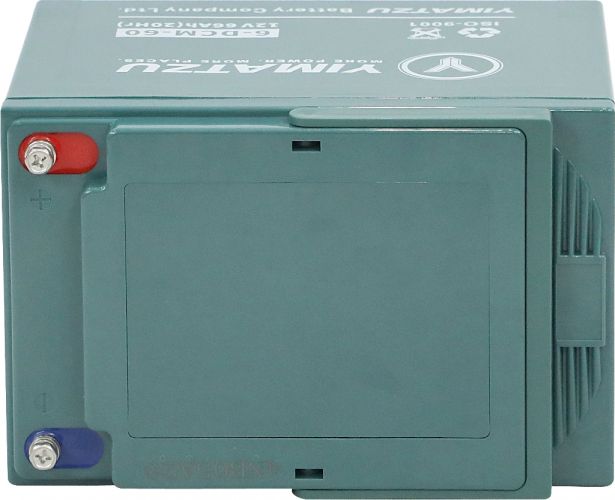 Battery - EV12600 / 6-DCM-60 / 6-DZM-60 / 6-FM-60, AGM, 12V 66Ah, Yimatzu, Threaded Terminals - BATEV12060 - PBC172EF1