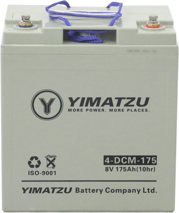 Battery - EV8175 / 4-DCM-175 / 4-EVF-175 / 4-FM-175, Group GC8, AGM, 8V 175Ah, Yimatzu, Threaded Terminals - BATEV08175 - PBC134EF1