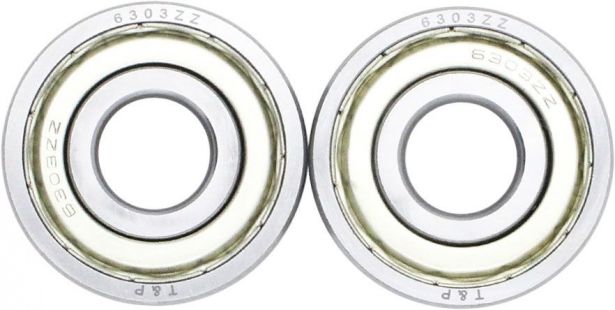 Bearing - 6303ZZ (2 pc set) 47x17x14 - BRG6303ZZ - PBC103F1