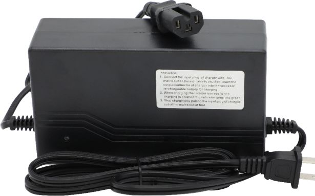 Charger - 48V, 2A, C13 Plug with Universal T-Prong, Reverse Polarity - CHG4820TR - PBC1547EF1