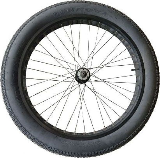 Front Wheel Assembly - 26x4, Mounted Rim, Rim Tape, Tube & Tire, SHOK Motors Atomik, Excursion - 70S9191 - PBC4207EF1
