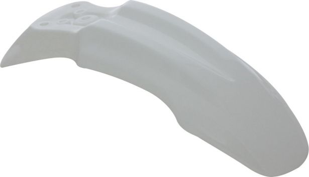 Plastic Fender - Front, 50cc to 150cc, Dirt Bike, White (1 pc) - 70D7121WT - PBC599F1