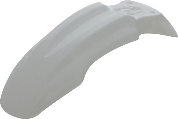 Plastic Fender - Front, 50cc to 150cc, Dirt Bike, White (1 pc) - 70D7121WT - PBC599F1