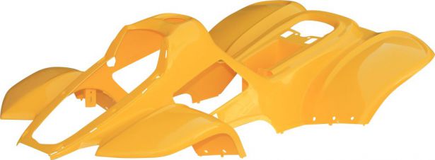Plastic Set - 50cc to 125cc, ATV, Yellow, Racing Style - 70A7130YW - PBC577F1