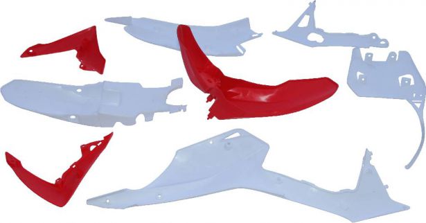 Plastic Set - CRF110, Dirt Bike (8 pcs) - 70D7180 - PBC525F1