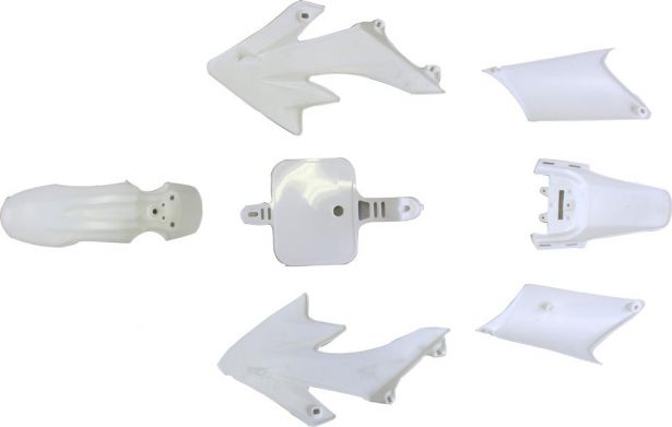 Plastic Set - 50cc to 150cc Dirt Bike, Honda CRF50, White (7 pcs) - 70D7120WT - PBC462F1