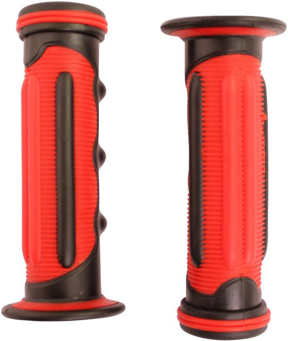 Throttle Grips - Finger Grooves, Red - 70D1855RD - PBC2723F1