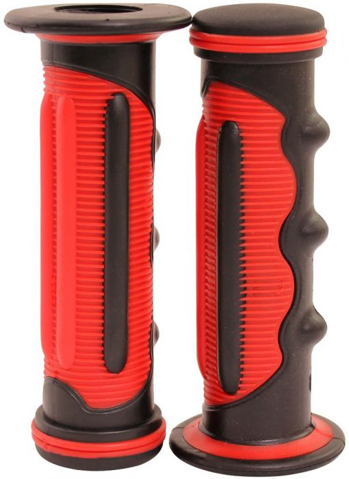 Throttle Grips - Finger Grooves, Red - 70D1855RD - PBC2723F1