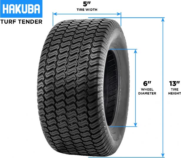 Tire - Hakuba Turftender, 13x5.00-6, 4 Ply, Lawn&Garden - 40G1356H - PBC3929EF1