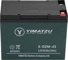 Battery - EV12450 / 6-DCM-45 / 6-DZM-45 / 6-FM-45, Version 1, AGM, 12V 48Ah, Yimatzu, Threaded Terminals - BATEV12045-1 - PBC77EF1