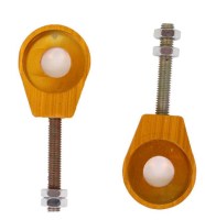Chain Tensioners - Chain Adjuster, Gold, CNC Machined, 50cc to 250cc, 2 pcs - 70A9720GD - PBC1161F1