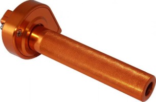 Throttle Lever - Twist Grip, CNC, 90cc to 250cc, Dirt Bike, Yimatzu Brand, Orange - 70A3250OG - PBC2706F1