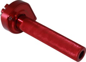 Throttle Lever - Twist Grip, CNC, 90cc to 250cc, Dirt Bike, Yimatzu Brand, Red - 70A3250RD - PBC2778F1