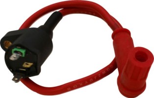 Ignition Coil - 2 Prong, GY6, Performance, Red - 10A2021 - PBC1947F1