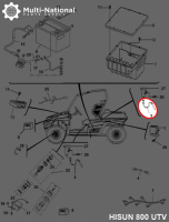 Ignition Coil Cable / Spark Plug Cable - UTV, Hisun, 800cc - 10A2184 - PBC2176F1