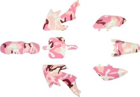 Plastic Set - 50cc to 150cc Dirt Bike, Honda CRF50, Pink Camo (7 pcs) - 70D7120CP - PBC621F1