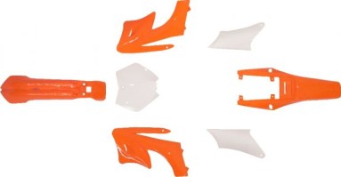 Plastic Set - Mini Dirt Bike, Orange (7 pcs) - 70D7160OG - PBC605F1
