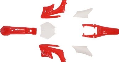 Plastic Set - Mini Dirt Bike, Red (7 pcs) - 70D7160RD - PBC580F1