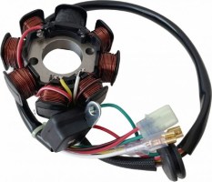 Stator - Magneto Coil Assembly, KTM125, KTM150, KTM200, KTM250, KTM300, KTM 200EXC, KTM 250XC, KTM 250XCW, KTM 250R, KTM 300XC, KTM 300XCW, KTM 300EXC, KTM 300EXC-E, Husqvarna TX125, TE150, TE250, TC250, TE300, Husaberg TE250, TE300, 55139004000, 5513900