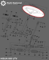 Steering Wheel - 400cc, 800cc, UTV, Hisun - 70A1540 - PBC541F1
