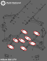 Swing Arm Cap - ATV/UTV, Hisun, 400-800cc - 30A2340 - PBC3373EF1