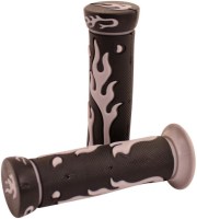 Throttle Grips - Flames, Gray - 70D1830GY - PBC2704F1