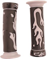 Throttle Grips - Flames, Gray - 70D1830GY - PBC2704F1