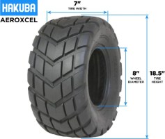 Tire - Hakuba AeroXcel On-Road/Off-Road, 19x7-8, 4 Ply - 40A1978H-2 - PBC4293EF1