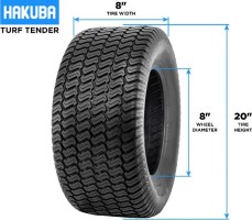 Tire - Hakuba Turftender, 20x8.00-8, 4 Ply, Lawn&Garden - 40G2088H - PBC3955EF1