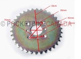 Rear Drivetrain Sprocket for 200cc T3 Rebel ATV Quad 4-Stroke - G1090006